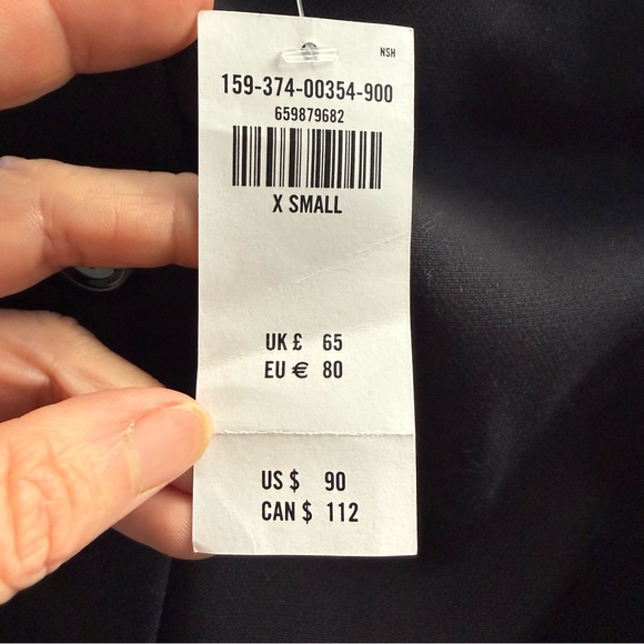 NWT Abercrombie Short Sleeve Vest Mini Dress Black Size XS - Picture 7 of 7